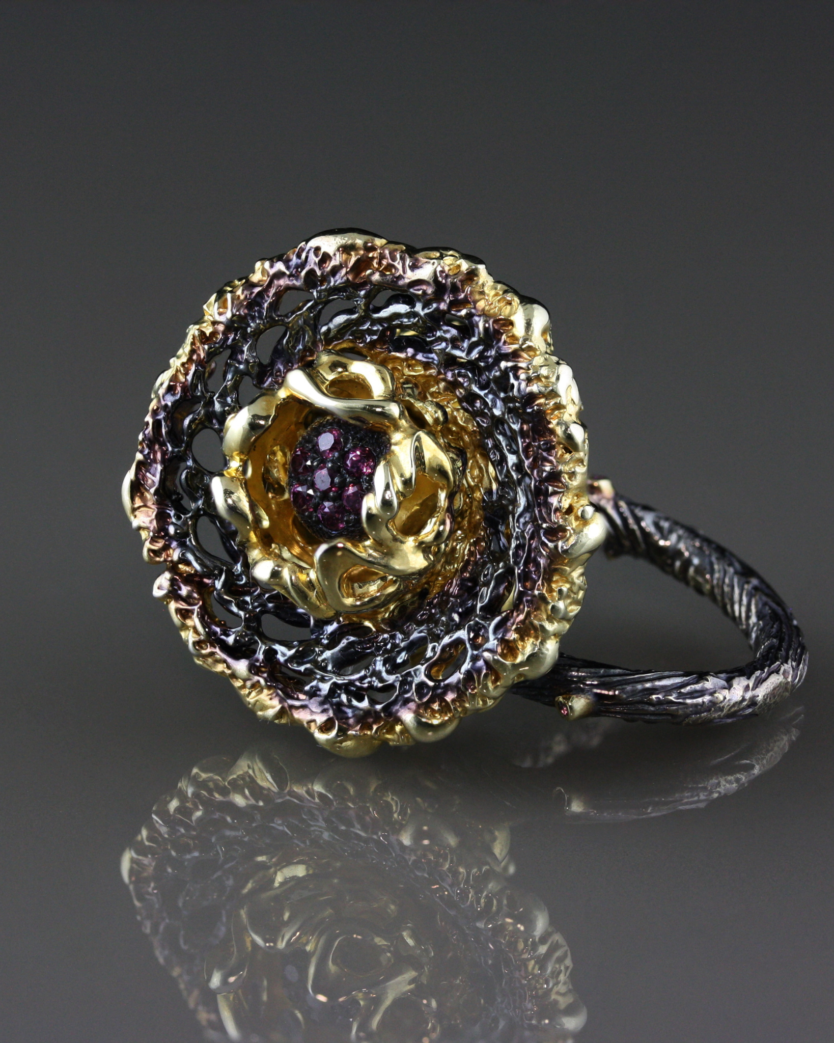 Gorgeous flower ring large